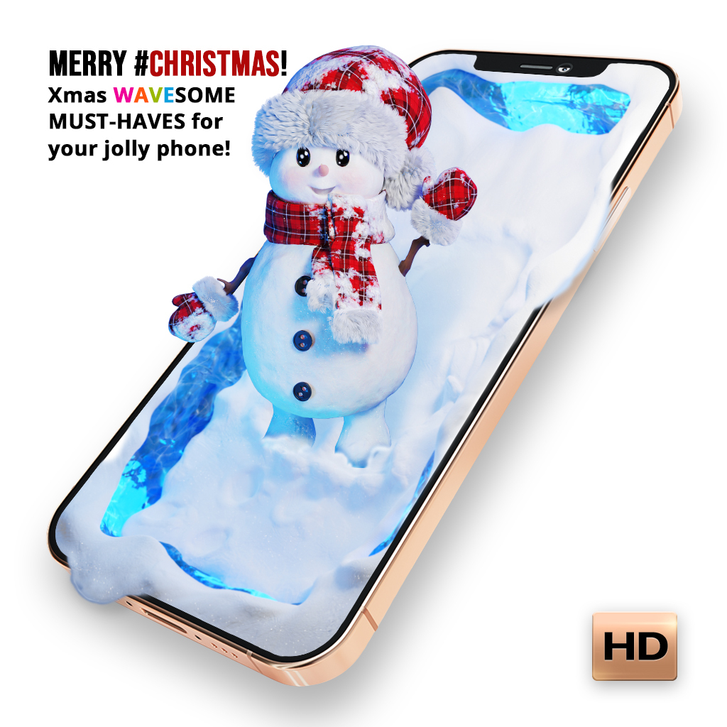 Xmas wavesome 3d wallpaper 2021